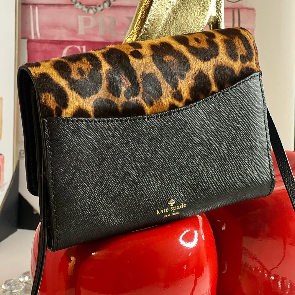 Kate Spade NWT Leopard Print Crossbody Bag - Picture 6 of 16